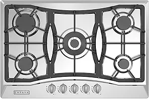 Empava 30" Stainless Steel 5 Italy Sabaf Burners Stove Top Gas Cooktop EMPV-30GC0A5
