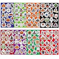 Halloween Stickers, 160Pcs Halloween Party Decorations Stickers Vinyl Waterproof Halloween Sticker Pumpkin Ghost Halloween Labels for Gift