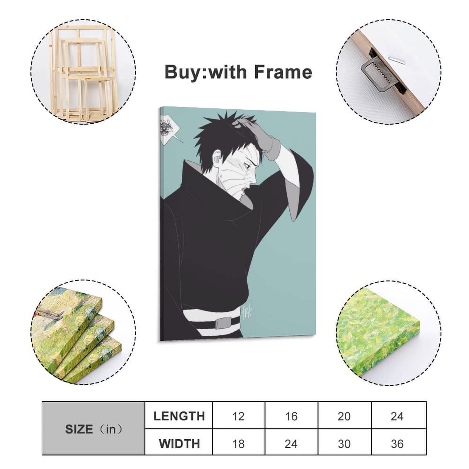 Amazon.co.jp: アニメ NARUTO -ナルト- うちはオビト キャンバス