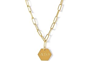 Delta Sigma Theta Paperclip Necklace: 18K Gold-Plated Sorority Symbol of Leadership and Empowerment
