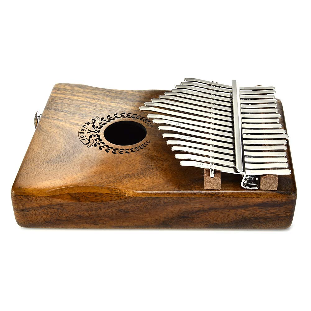 YXSH 17 Tasti con Design Curvo per Il Resto della Mano Pianoforte Portatile con Dita in Mogano con Libro di Spartiti E Martello per Melodie, Regalo per Bambini Adulti Principianti Professionisti