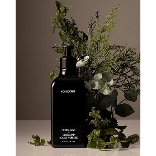 Homecourt Dish Soap, Dishwashing Liquid with Clean Ingredients, Non-Toxic & Skin-Safe, Safe for People & Pets, Cipres Mint, 16 fl oz