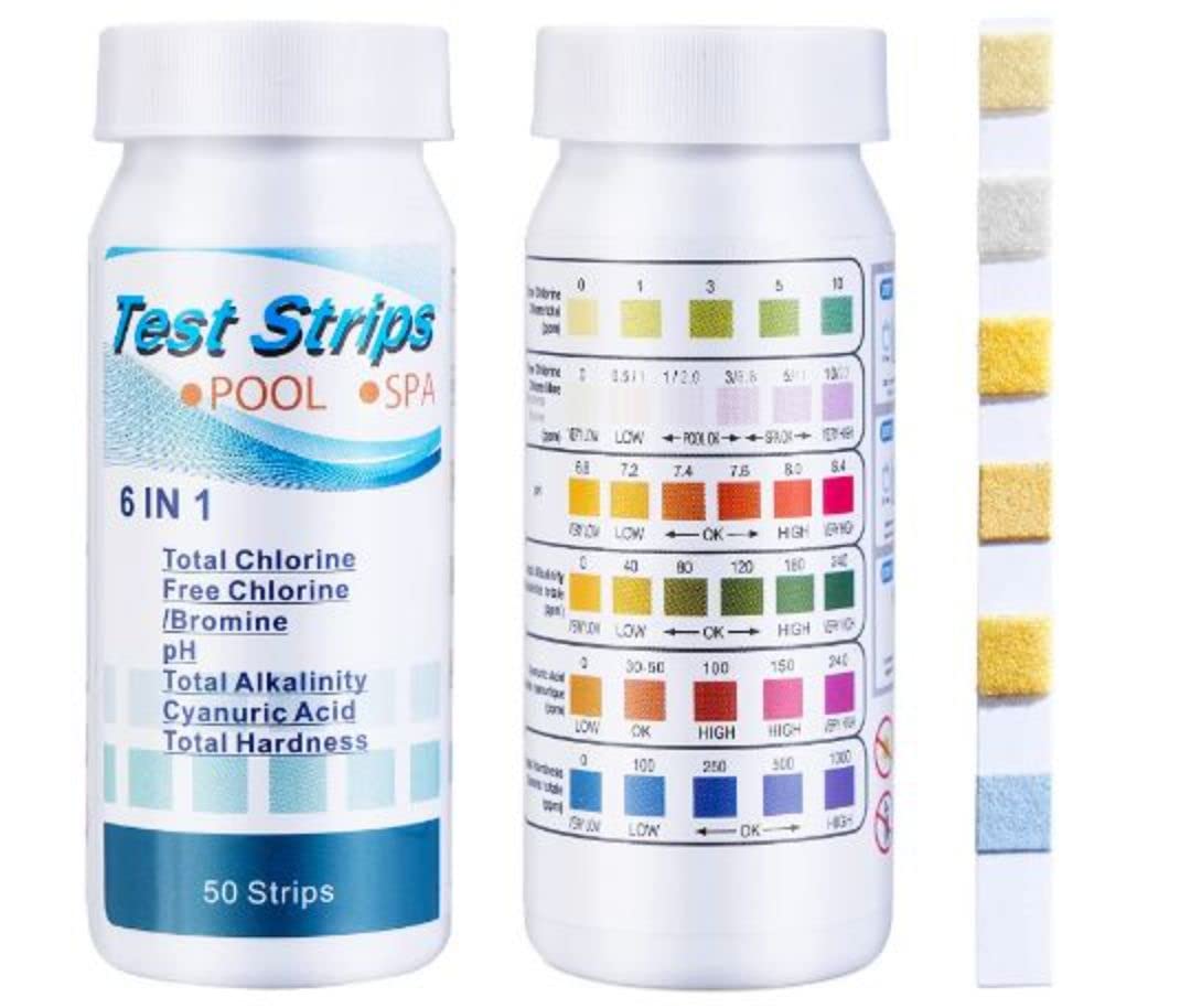 IONIX swimming pool water testing kit | 6-Way Spa Test Strips for Hot Tub | 7 Parameters, 50 Count, Hot Tub Test Strips for Chlorine, Bromine, pH, Alkalinity, Cyanuric Acid and Hardness Levels in Pool and Spa, Test Kit for Pools (B0BBVLRKFL) Amazon Price History, Amazon Price Tracker