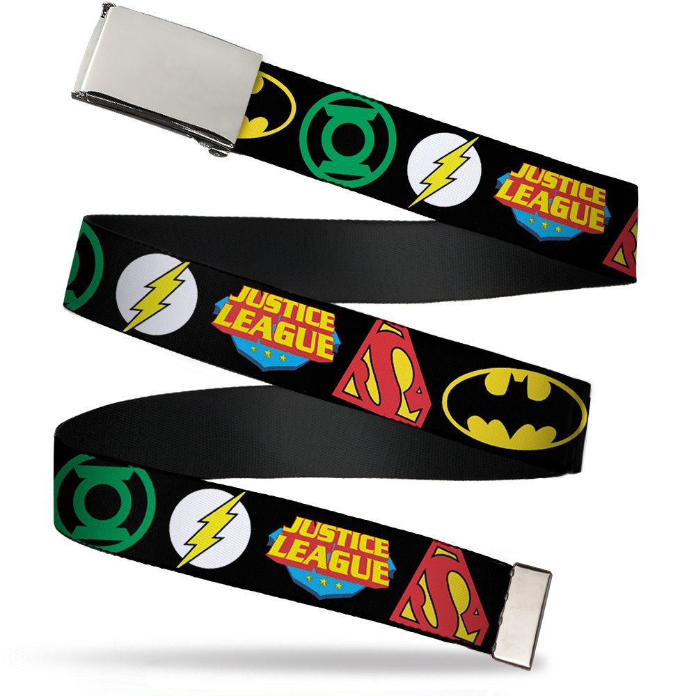 Buckle-Down Web Belt Justice League 1.25