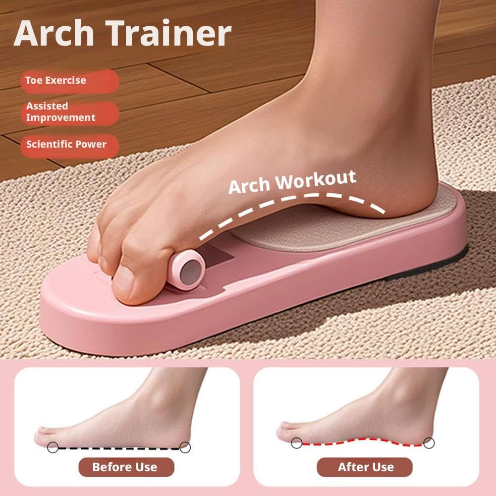 Entrenador de arco de pie con resorte integrado y resistencia ajustable para desarrollo muscular y fortalecimiento de dedos