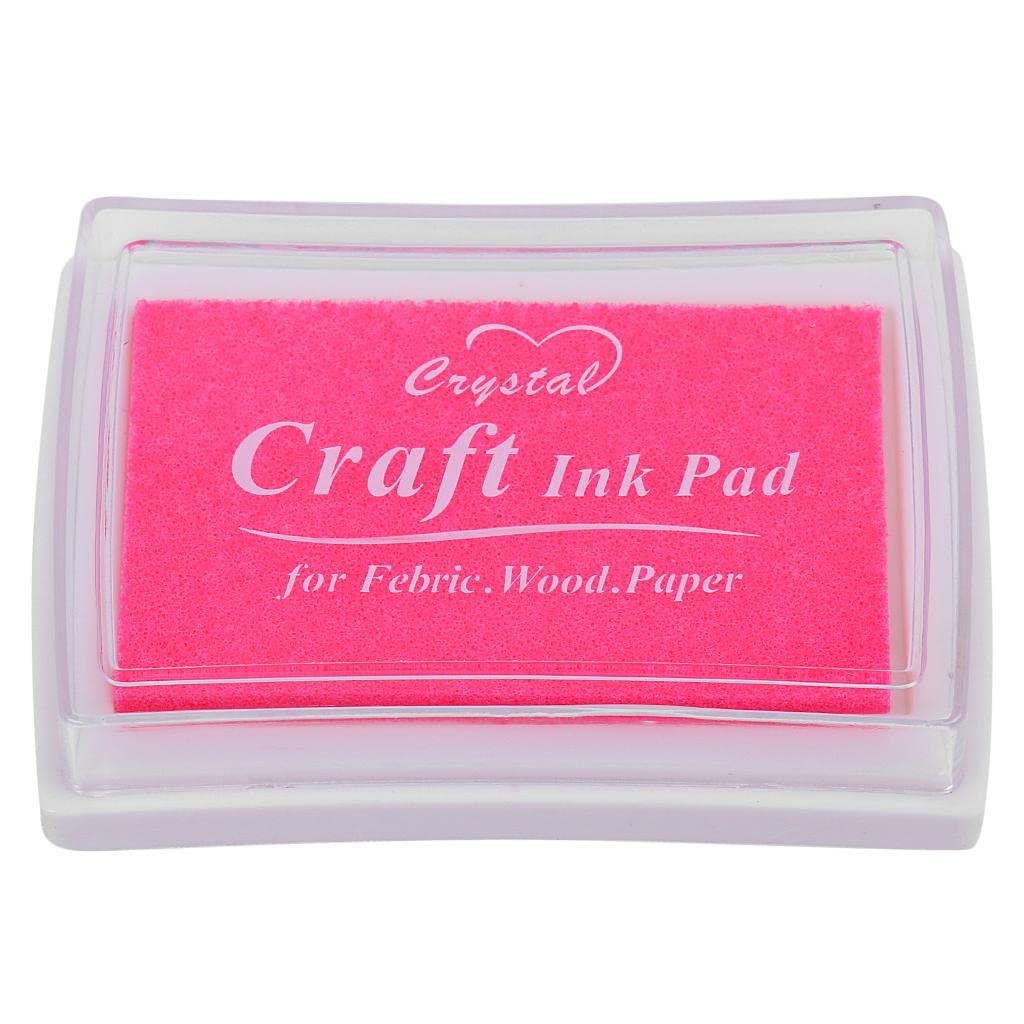 SNAPPSY Ink Pad Korea Stationery DIY Craft for Paper Fabric Wood Pink|Premium Craft Tool - Sponge Water-Based InkpadSize: (L x W x H) Approx. 7 * 5 * 1.8cm/2.76 * 1.97 * 0.71" 1