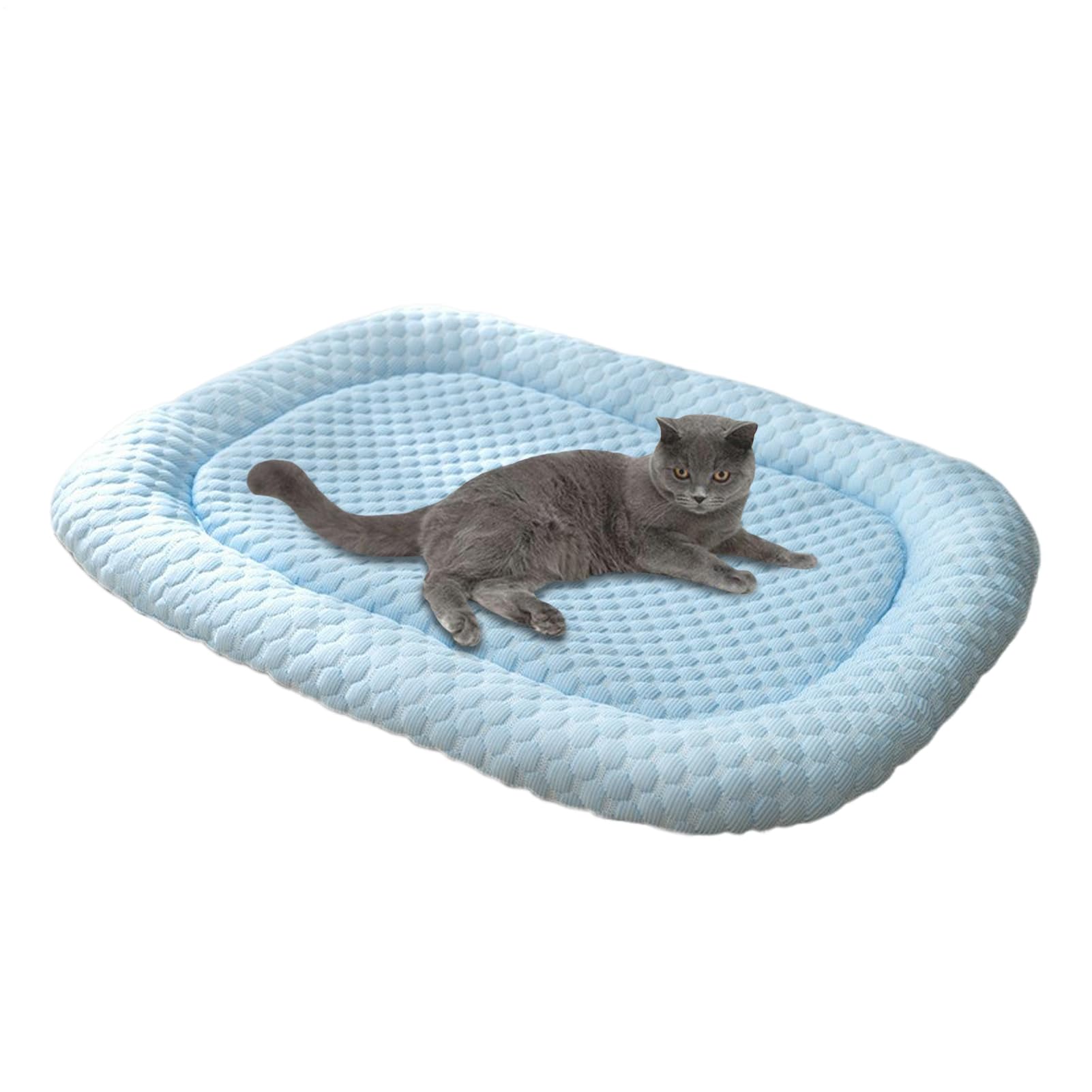 de gato, perros frescos de la alfombra Camas de enfriamiento de perros con | Manta para mascotas resistente a las manchas para días calurosos, y transpirable y cómodo cojín de d