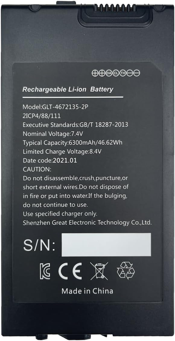 ONERugged 6300mAh Rechargeable Battery for Rugged Tablet M20J (Battery Only)
