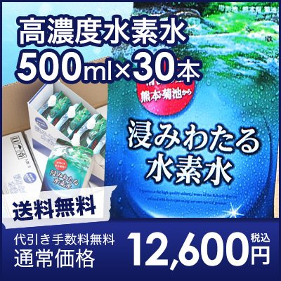 熊本県菊池の天然水使用「滲みわたる水素水」(500ml✖︎30本) Amazon.co.jp: 熊本県菊池の天然水使用「浸みわたる水素水」（500ml×30