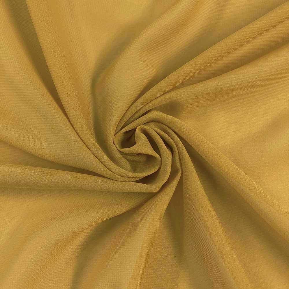 New Creations Fabric & Foam Inc, 60" Wide Polyester Sheer Chiffon Fabric (Dark Gold 229, 5 Yards)