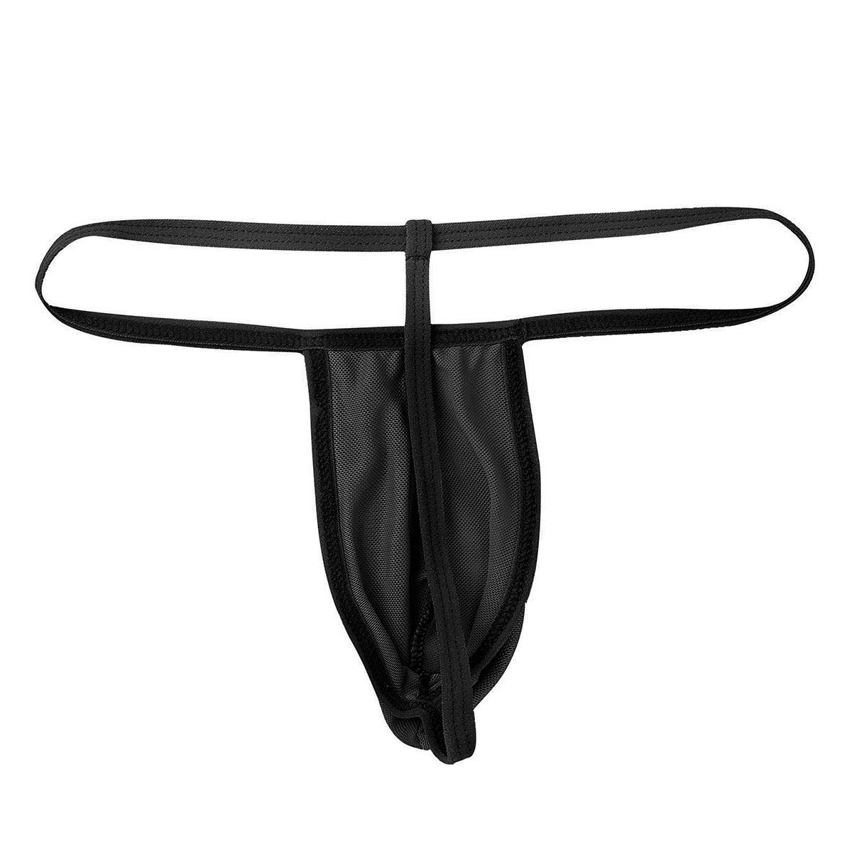 tress loom Men’s G-String Thong Underwear Sexy Low Waist Micro Bikini Briefs Lingerie with Elastic Waistband (ML-07049)-picture-42
