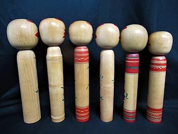 Amazon | X206伝統こけし山形系6体セット高さ約～24㎝小林清次郎