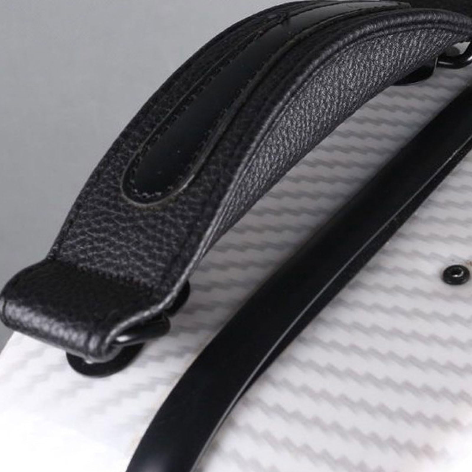 Kohlefaser 4/4 Geigenkoffer mit Schultergurt und Tragegriff Hartschale Geigenkasten mit Notentasche und Bogenhalter Violinenkoffer mit Hygrometer Wasserdicht Gigbag(Weiß)