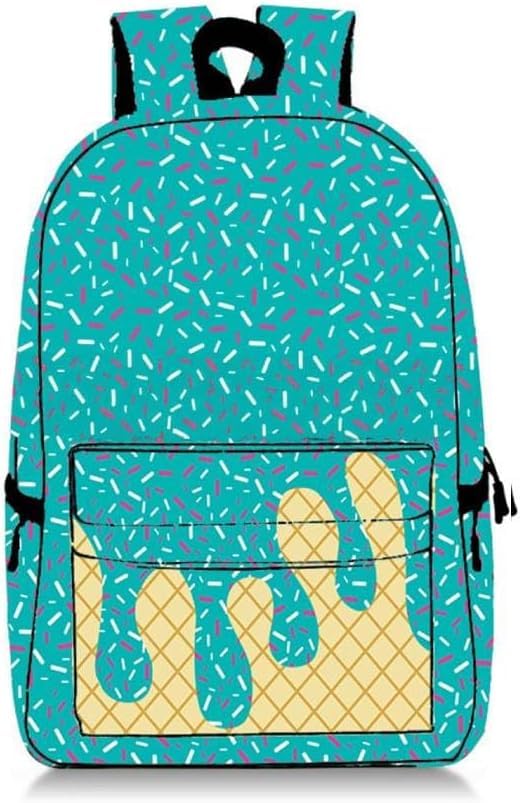 Ice Cream Backpack Kawaii Shoulder Bagpacks Cute Large Capacity Daypack Lightweight Daily Use Travel Hiking Camping (Rose)2