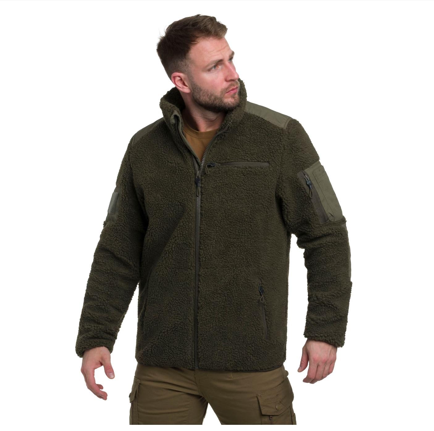 Military Wear Tactical Fleece | męska kurtka polarowa z 5 kieszeniami | taktyczny polar z zapięciem na rzepy | wyposażenie survivalowe bushcraft | 100% poliester