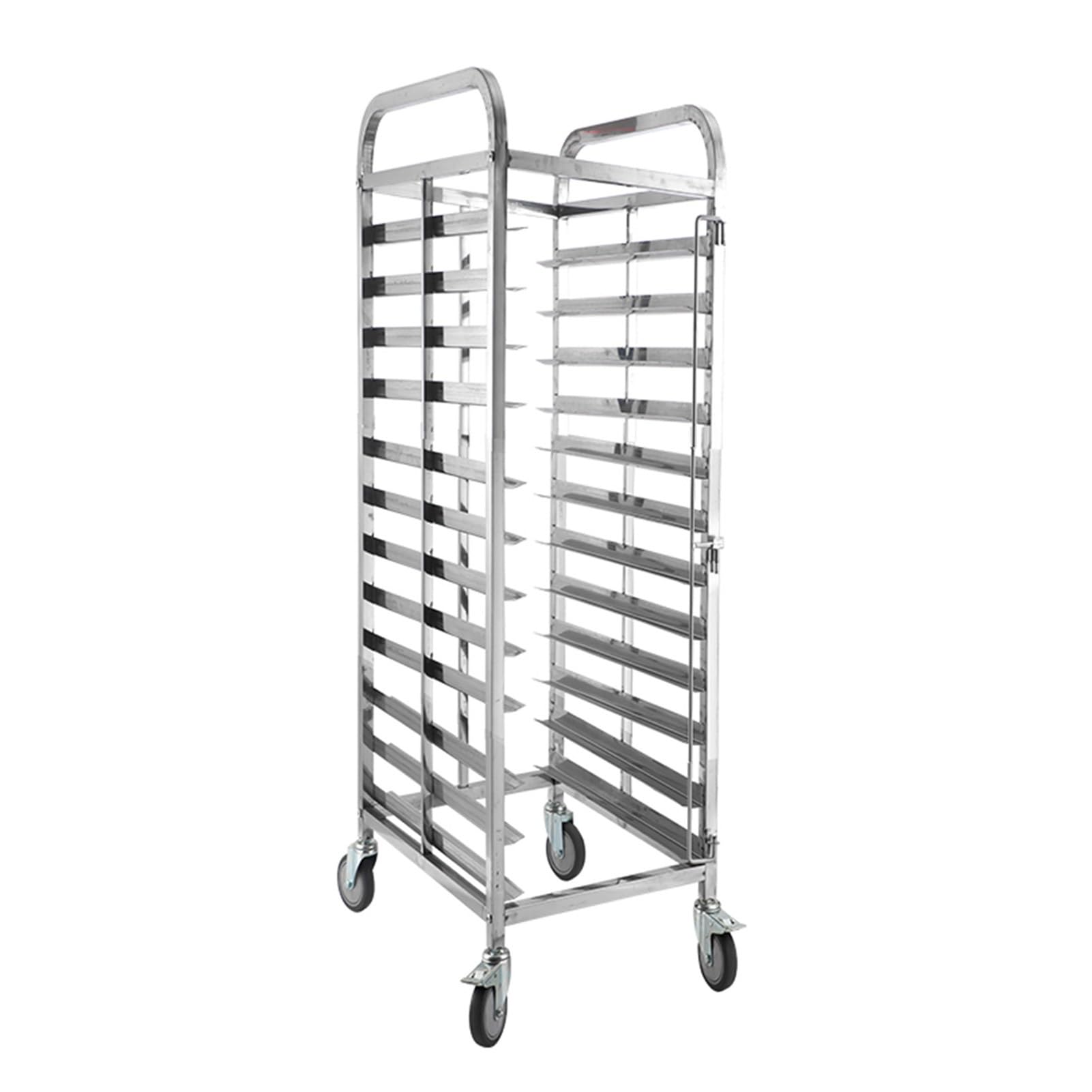 Rejilla for hornear pan, acero inoxidable, Espaciado entre estantes 9,5cm | Ruedas con bloqueo for facilitar el movimiento, adecuadas for panaderías, restaurantes y servicios de alimentos(12-Tier)