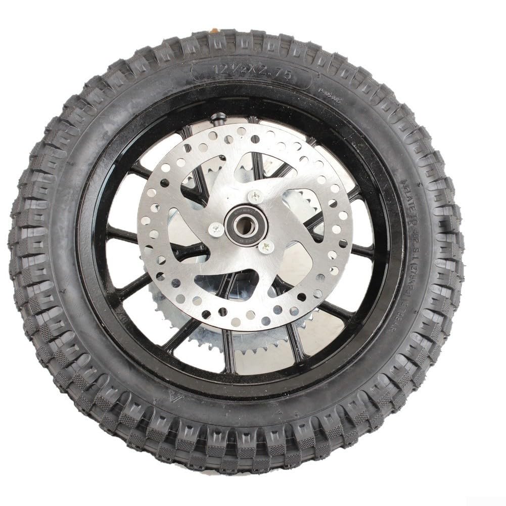 Ruota da 49 CC per mini moto da cross con pneumatico fuoristrada da 12 1/2 x 2,75, costruzione in gomma resistente per motocross giovanile, presa migliorata per guida su terreni