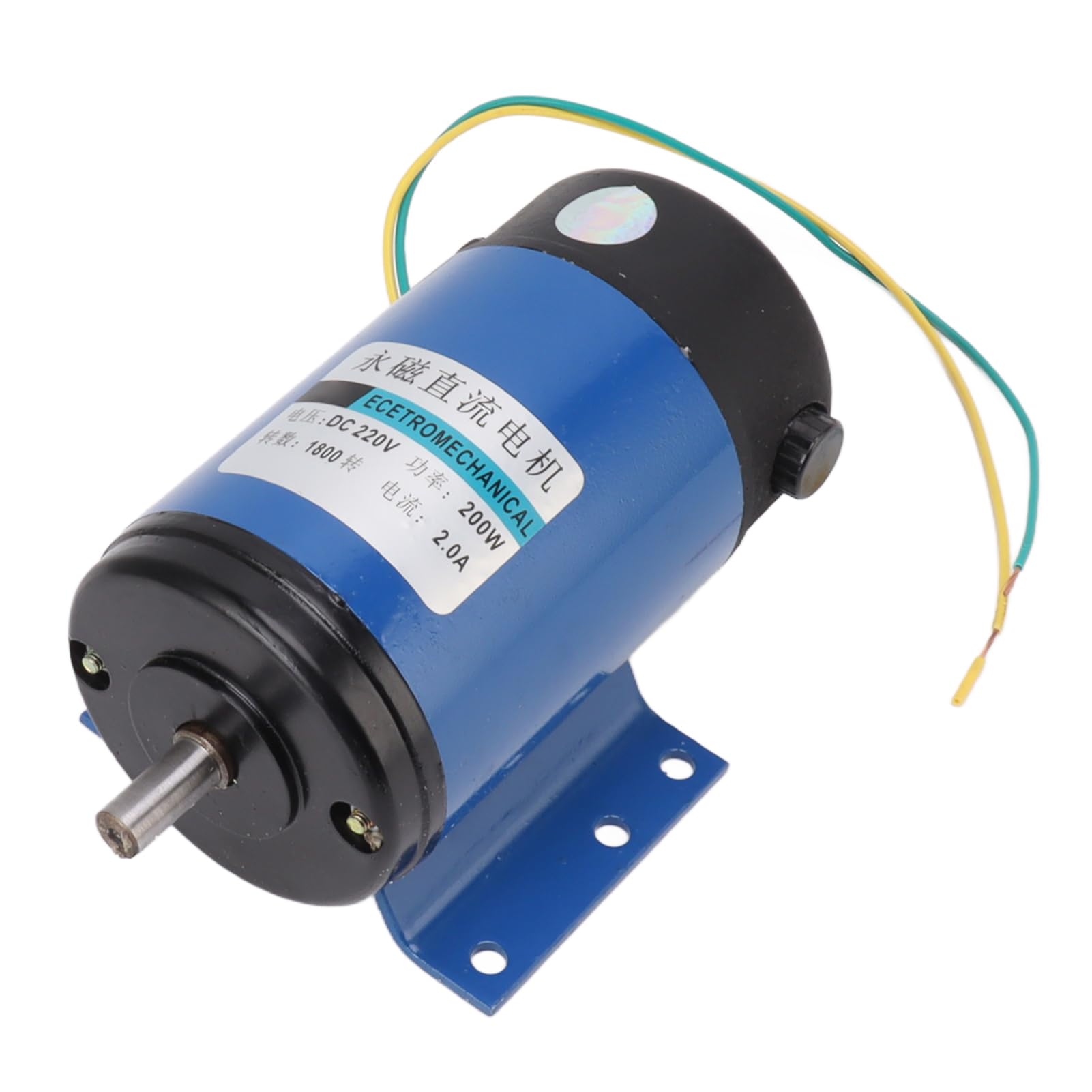 Motor Eléctrico DC 220V Motor DC de Imán Permanente 200W 1800RPM Velocidad Ajustable CW CCW Asíncrono Monofásico para Equipos Industriales