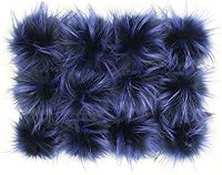 Vista 19 de 12 pompones de piel de mapache sintético para hacer tú mismo, pompón esponjoso para tejer sombrero, accesorios de bricolaje de 4.3 pulgadas