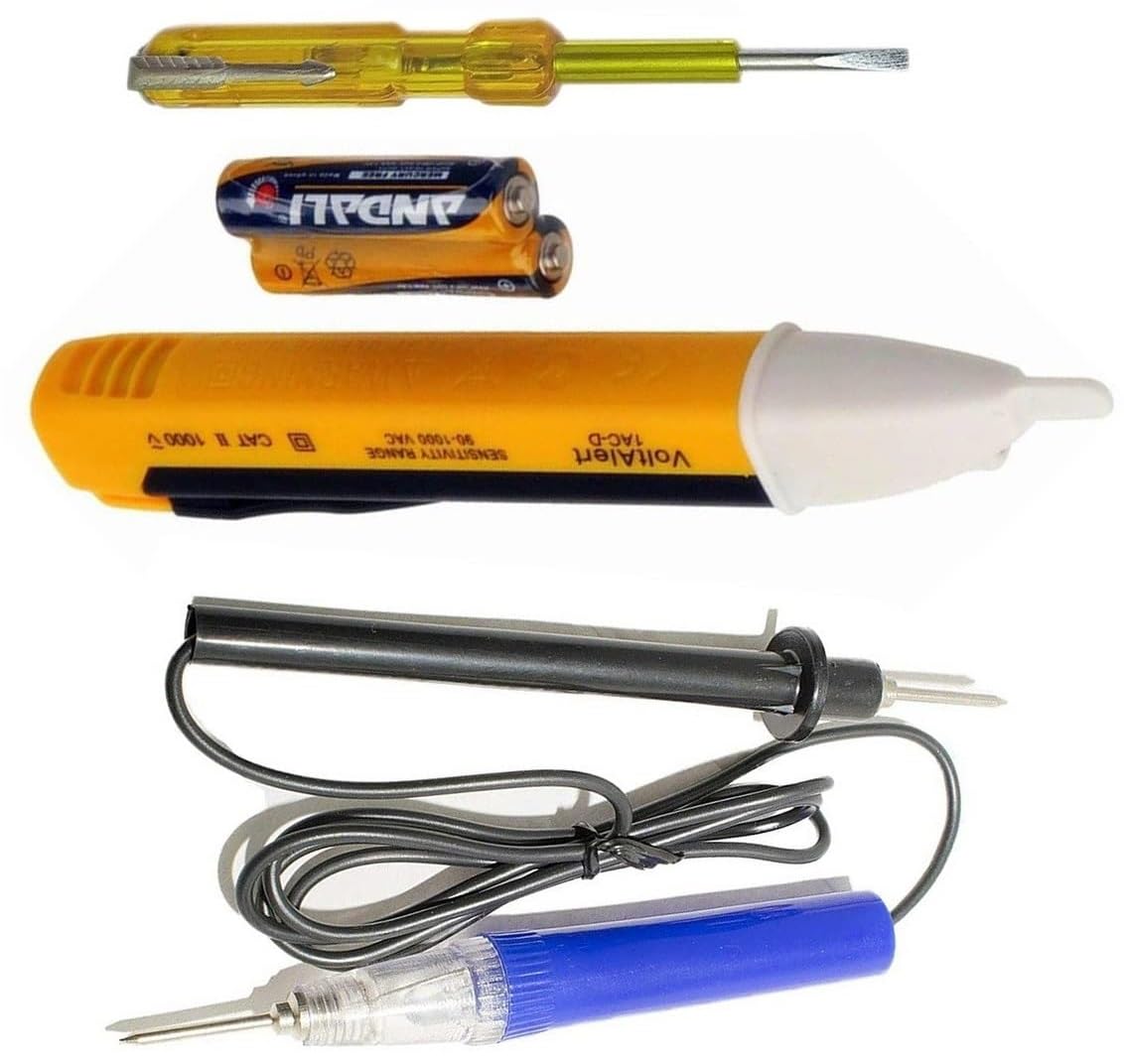 Inditrust New Yellow Heavy Duty Three type Electric Tester 1pc Voltage Alert 1pc Continuity Tester and 1pc Electric Tester (Pack of 3pcs) Analog Voltage Tester (B0CF2BJ51Y) Amazon Price History, Amazon Price Tracker