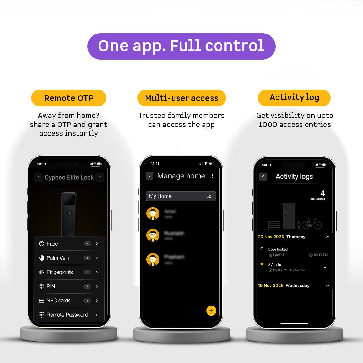 Atomberg Cypheo Elite Smart Lock - Wi-Fi & 8 Unlock Methods -2