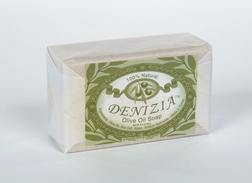 MicrodermaMitt Denizia 100% Pure Olive Oil Soap Bar Long Lasting Moisturizing Fragrance Free Great For Sensitive Skin