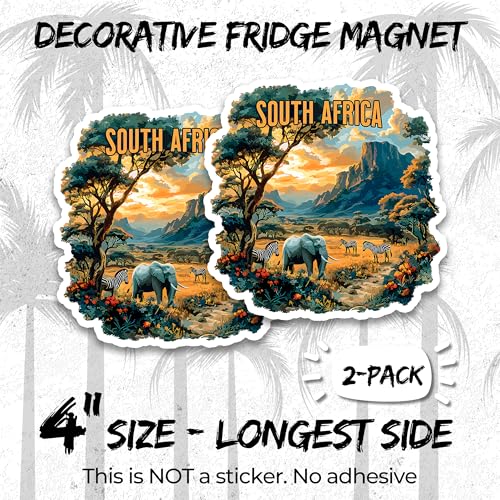Imán decorativo 4 pulgadas 2 unidades South Africa miniatura 2