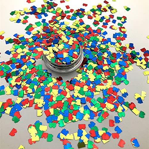 YSTSPYH Nagelaufkleber Laser Neon Rose Gold Glitter Powder Sechseck Form Gemischte Chunky Glitter Paillette für Nägel…