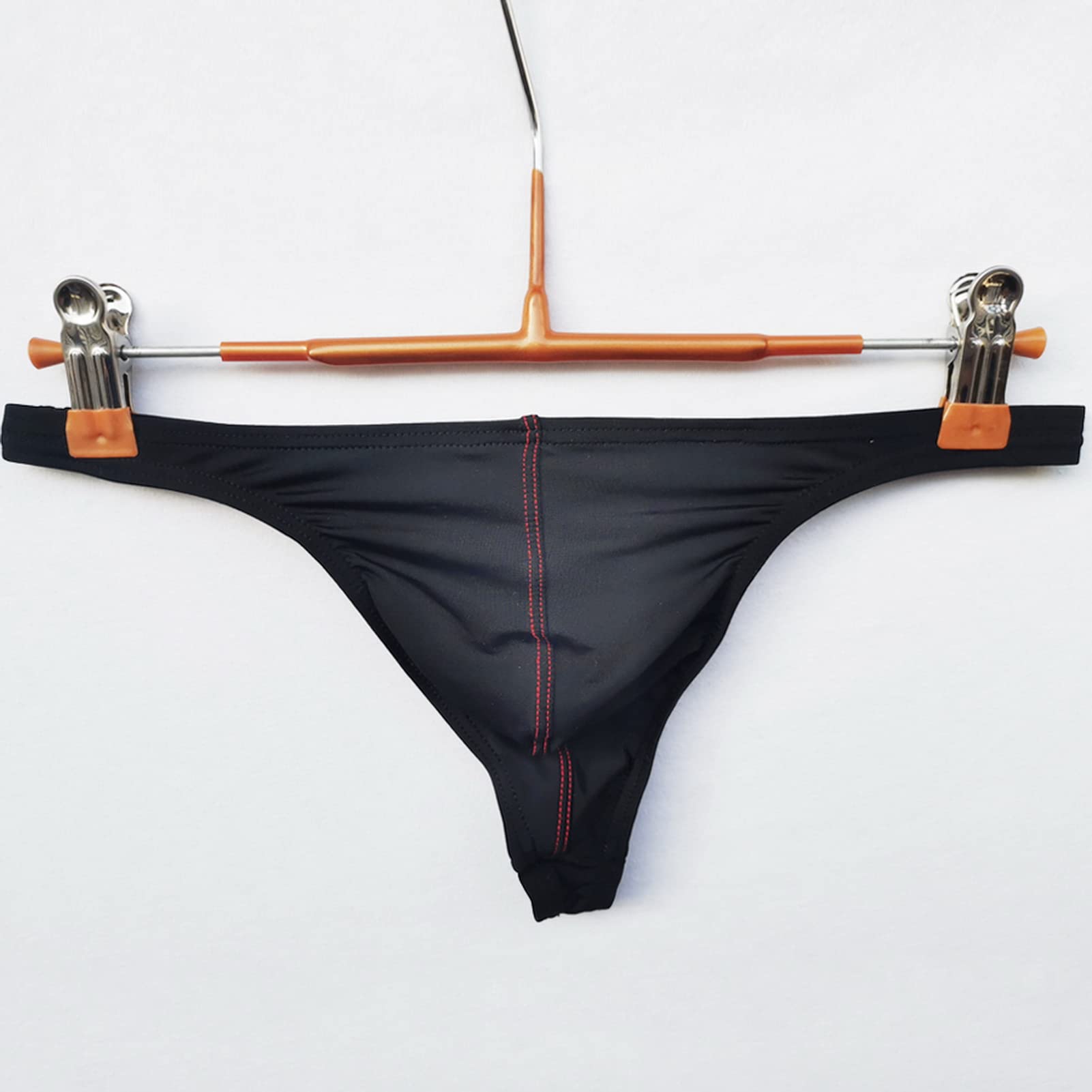Faringoto Slip Perizoma Uomo Trasparente In Tessuto Seta Ghiaccio - Bikini Intimo Senza Cuciture - T-Back Traspirante - Taglie S M L XL - 7 Colori - 5