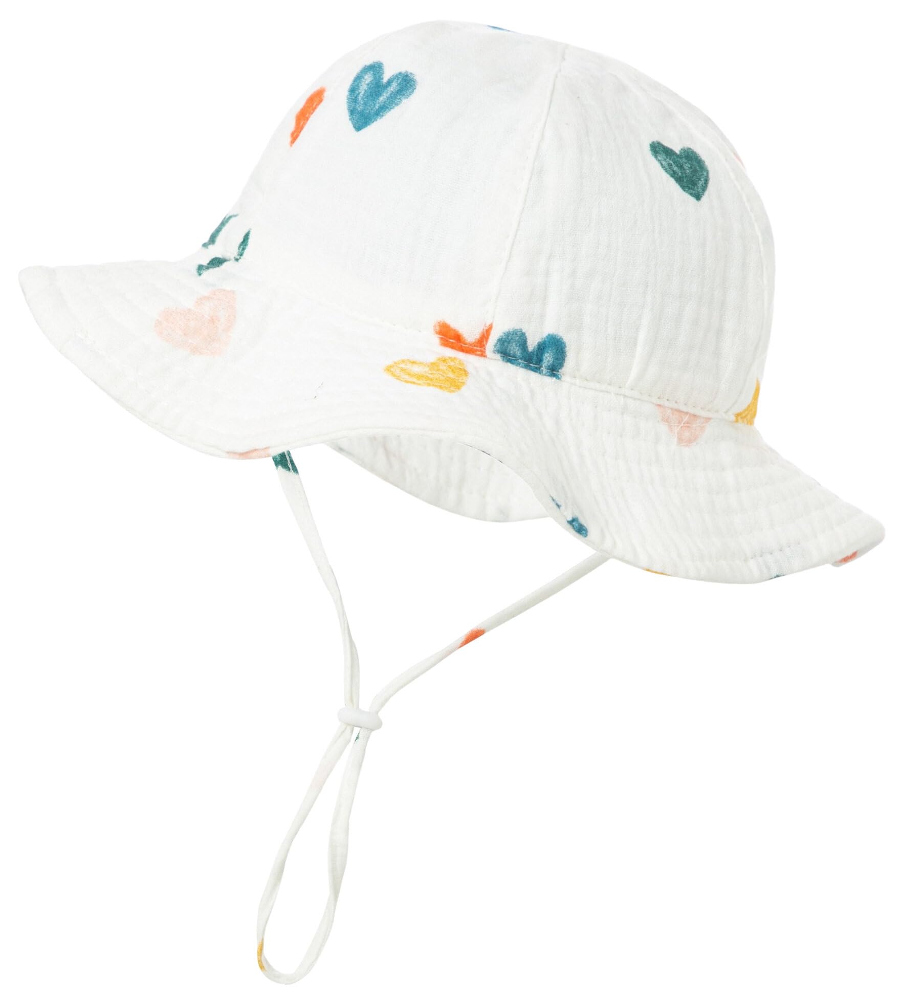 AIEOE Sombrero de Sol para Bebé Niña Ajustable Gorro Verano de Pescador Gorra Bebe Algódon Gorro Pescador Estampado