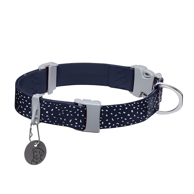 Collar para Perros de Poliester con Recubrimiento de TPU y Libre de PVC Color Azul Medianoche. Ajustable…