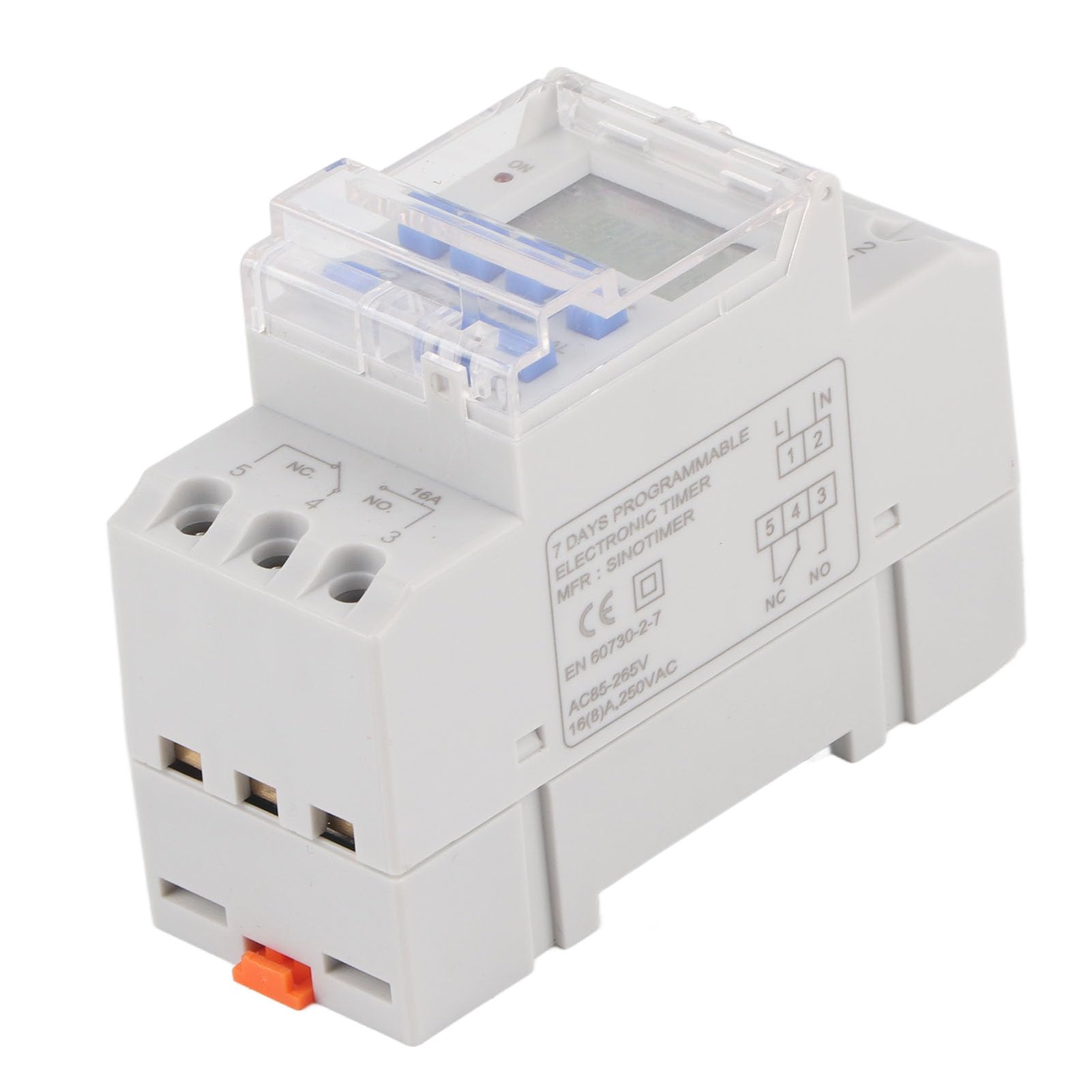 Interruttore temporizzato Digitale LCD 16A settimanale 12/24 Ore Controllo relè temporizzato programmabile, con indicatore LED for Uso Domestico Mini relè