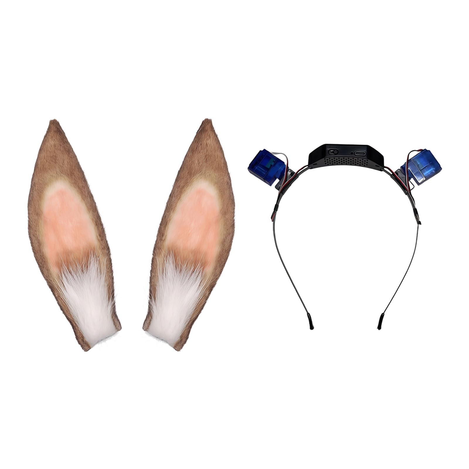 Juego de tocados para eventos de orejas con accesorios de vestir eléctricos para fiestas de disfraces, looks de fotos y escenario, disfraz de orejas de felpa, accesorio recargable, cosplay, convención