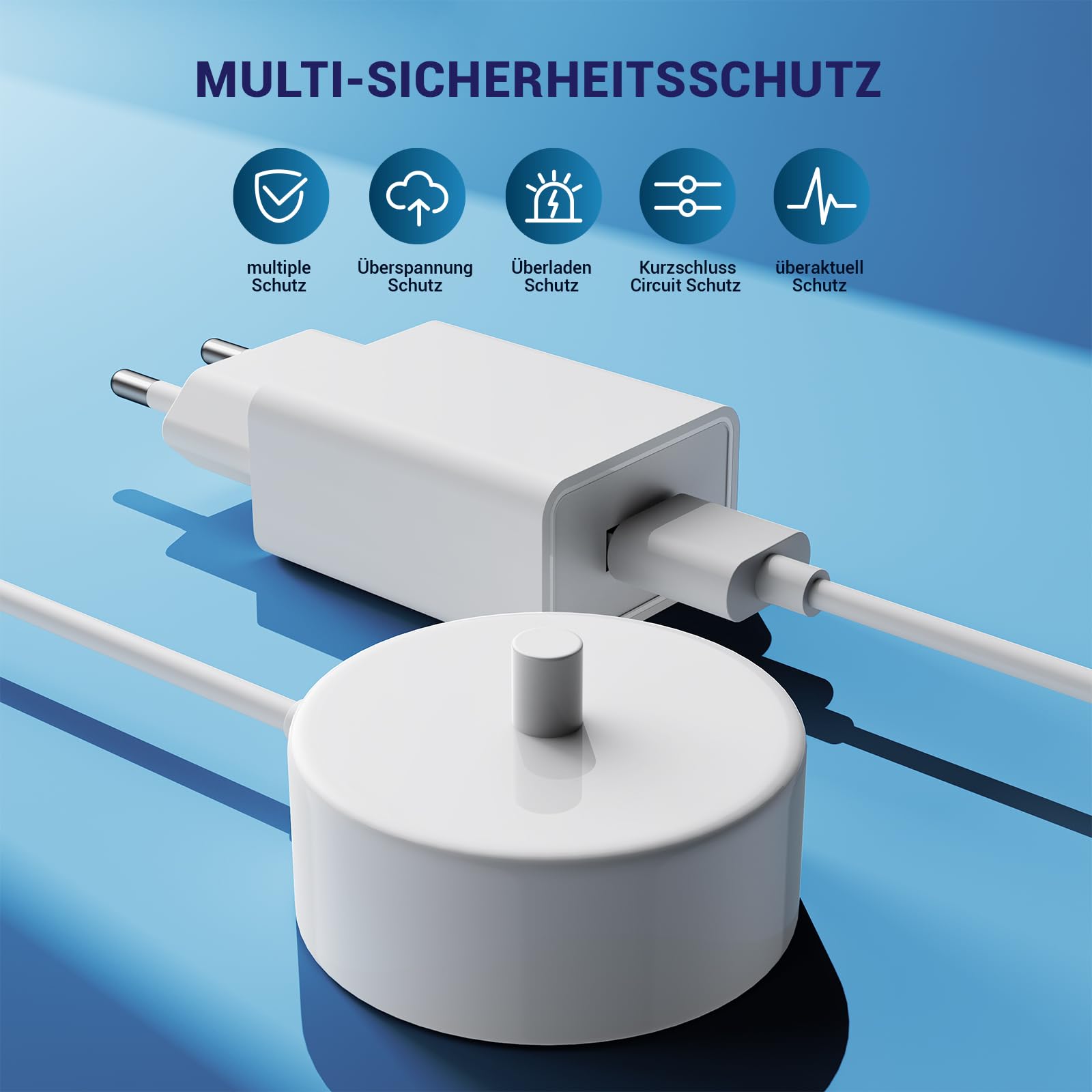 Caricatore USB compatibile con Philips Sonicare 4100 spazzolino elettrico 5500 5300 4100 3100 2100 1100 ricarica con adattatore di rete