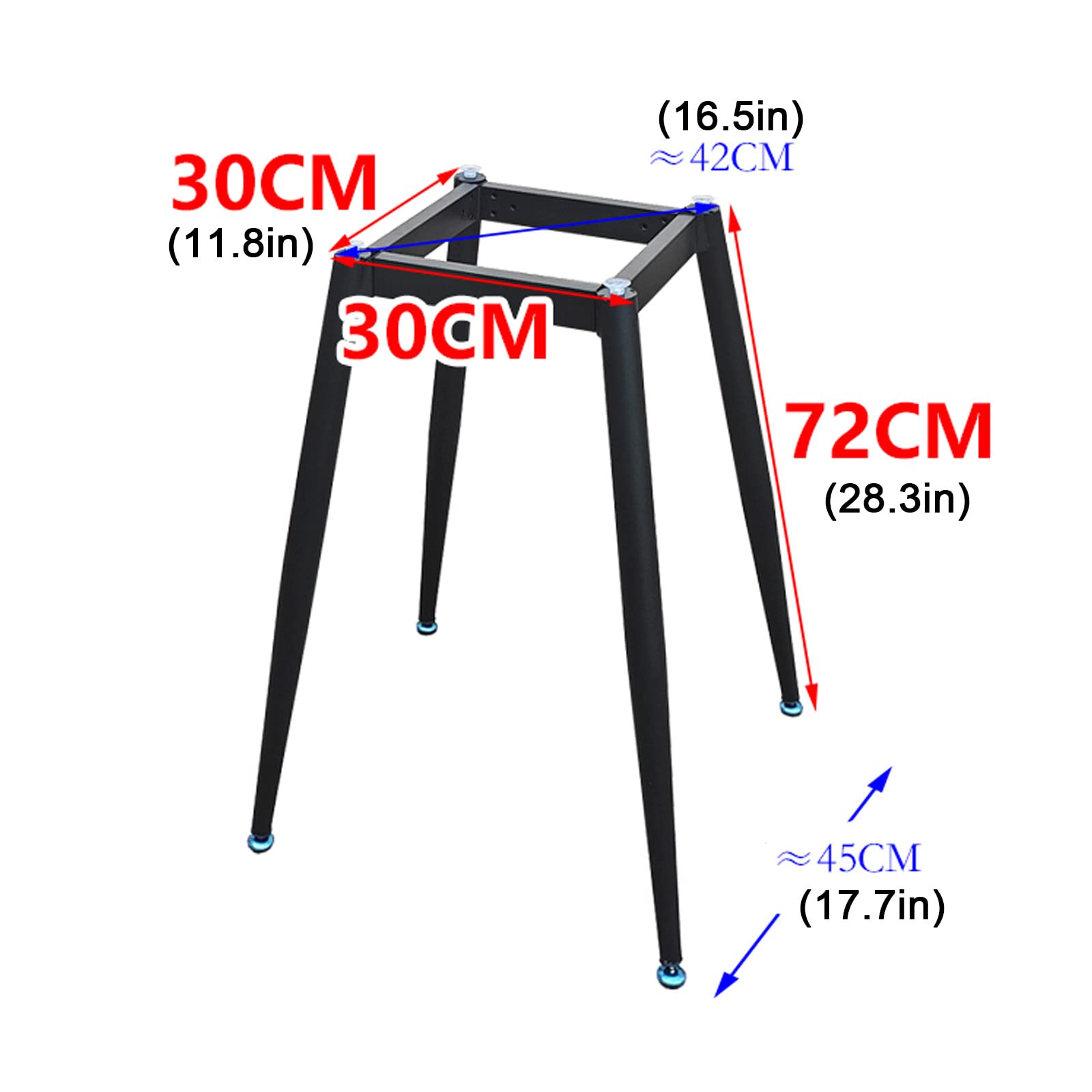 Stalen Tafelpoot Tafelpoot Industrieel 2 stuks DIY Frames Poten Voorzien van Complete Accessoires voor Meubilair voor Woonkamertafels, Werkblad Metalen