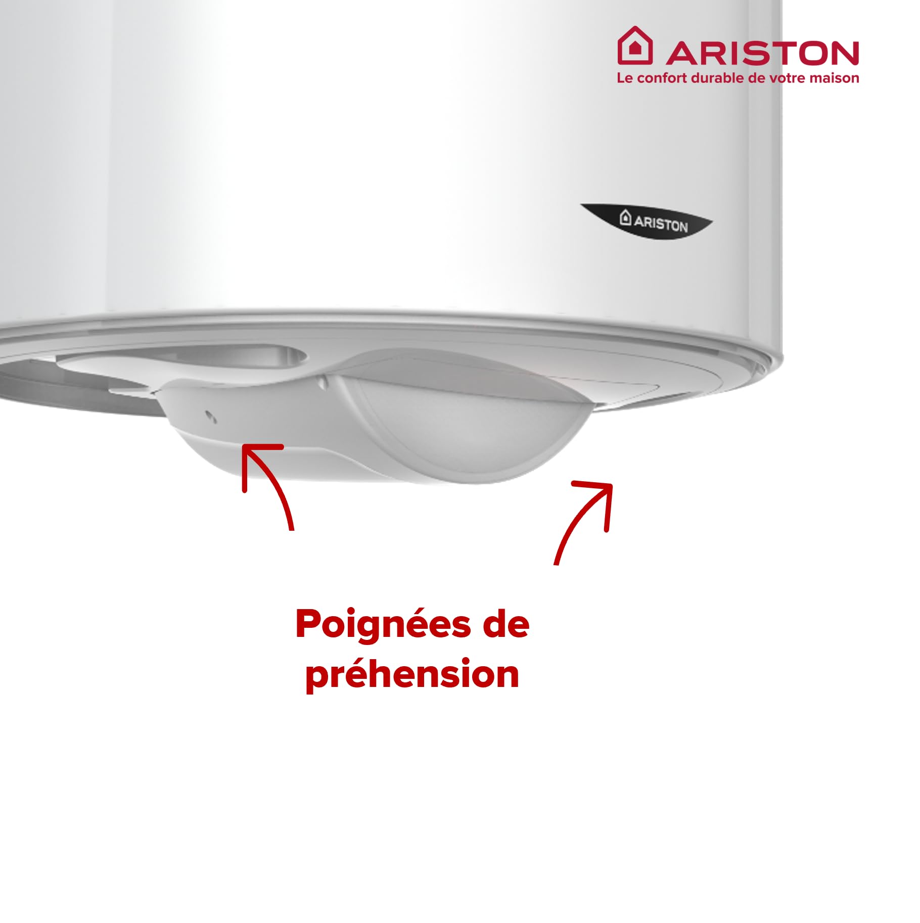 Ariston INITIO 200 L - Chauffe-eau Électrique Vertical Mural 200L - Ø560mm - Résistance Blindée Thermoplongée - NF Performance 2** - Conçu pour être installé en France