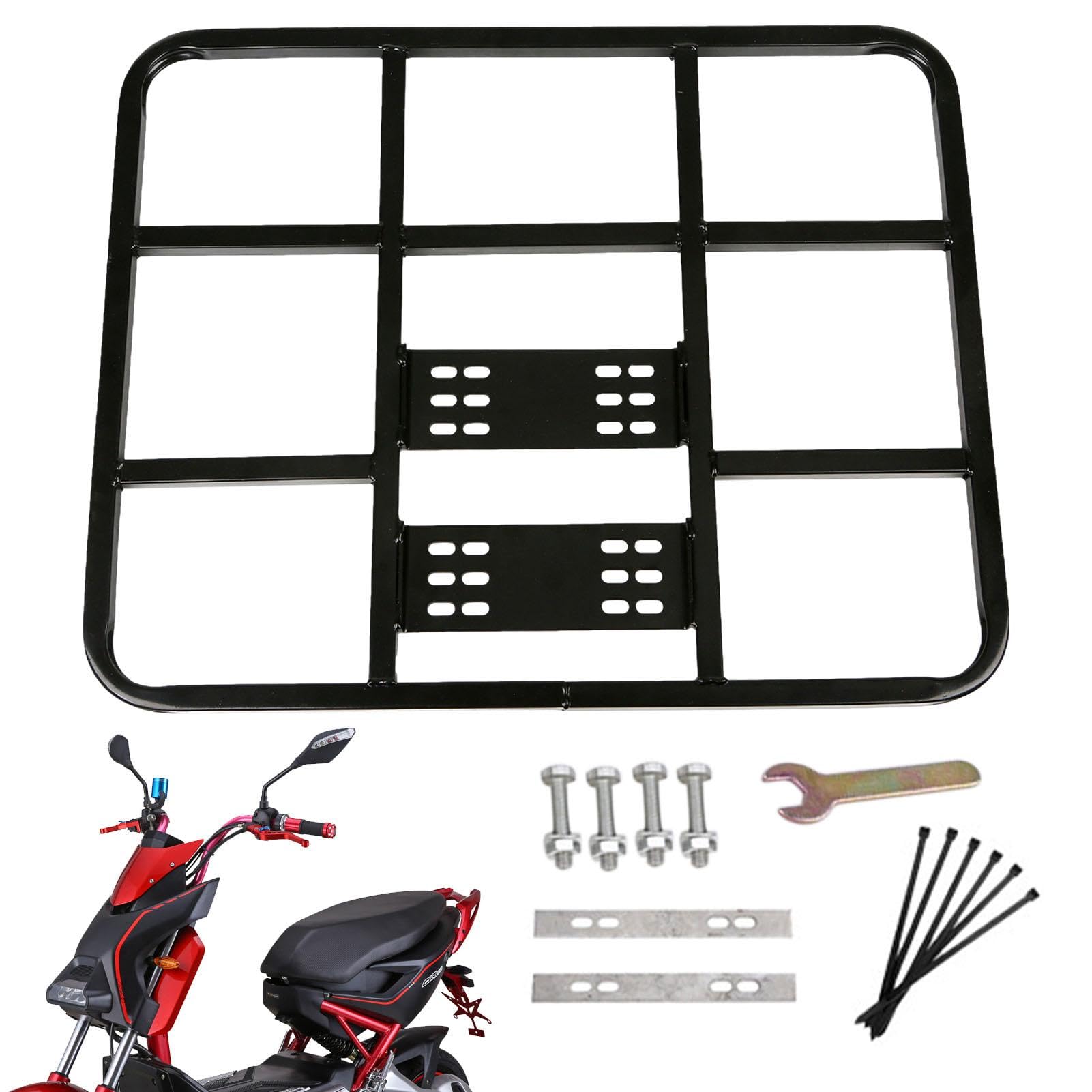 Portapacchi auto – Portapacchi bicicletta | Uniiversal Metallo Portabici | Cargo Carrier, ad alta resistenza per veicoli elettrici Takeaway Box Supporto per bici da corsa a due ruote