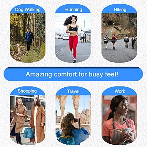 Memory Foam Insoles for Women, Replacement Shoe Inserts for Work Boot, Running Shoes, Hiking Shoes, Sneaker, Cushion Shoe Insoles for Foot Pain Relief, Comfort Inner Soles 6mm Black US 8 — view 6