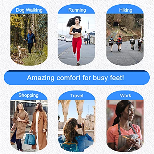 Memory Foam Insoles for Women, Replacement Shoe Inserts for Work Boot, Running Shoes, Hiking Shoes, Sneaker, Cushion Shoe Insoles Shock Absorbing for Foot Pain Relief, Comfort Inner Soles Black US 8.5 by LTOHOE - Image 7