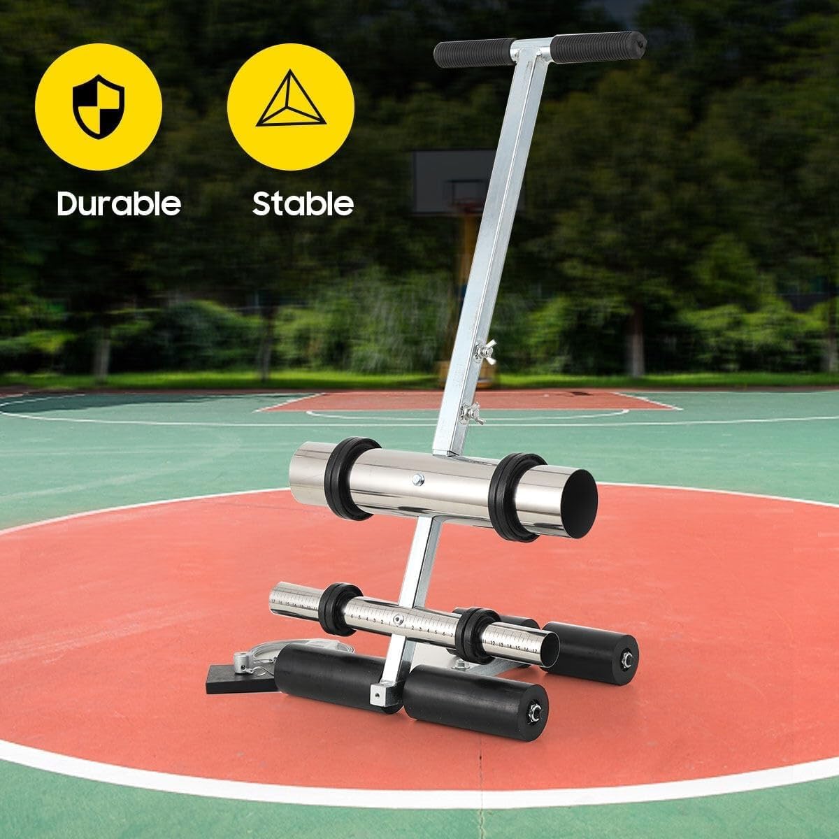 Máquina de rayas de línea con altura y distancia ajustables, máquina de marcado de cinta empujada a mano para parques infantiles, pistas de correr, canchas y estacionamientos