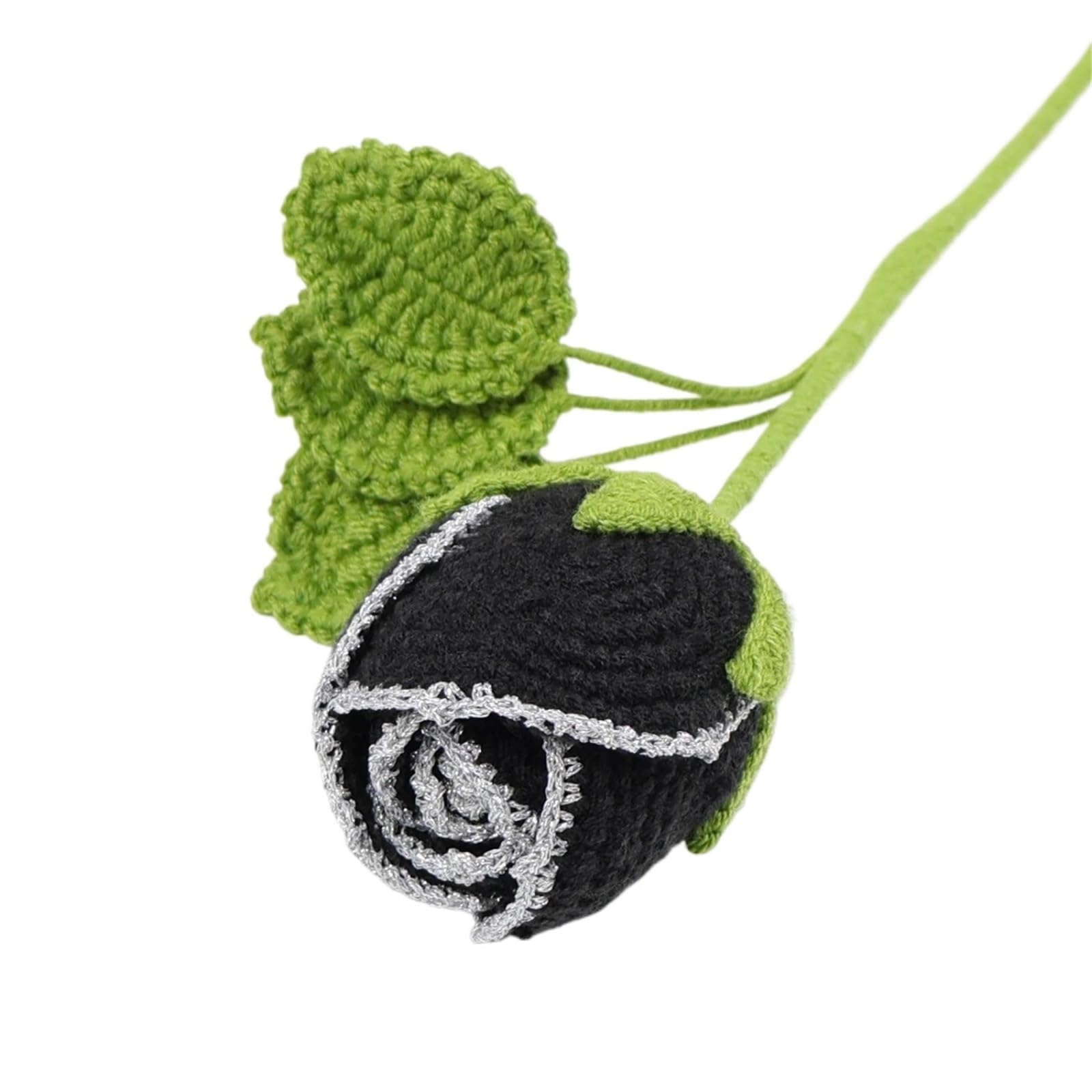 ENWWCH Big Rose Crochet Flowers Creative Knitting Handwoven Bouquet For Home(Color6)