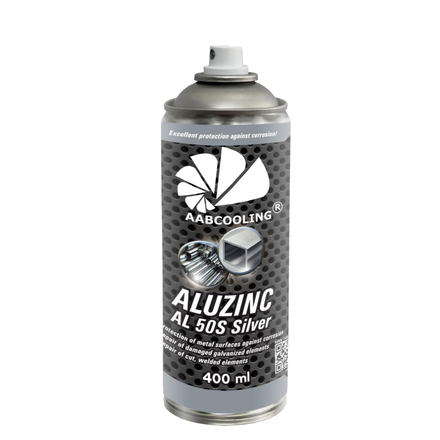 AABCOOLING 1x Alucynk AL 50S Srebrny 400ml Farba do Metalu, Cynk Ocynk Aluminium, Antykorozyjna w Sprayu, Ochronno-Dekoracyjna, Podkładowa, Szybkoschnąca, na Rdzę, do Stali i Żeliwa, Wysoka Jakość K3