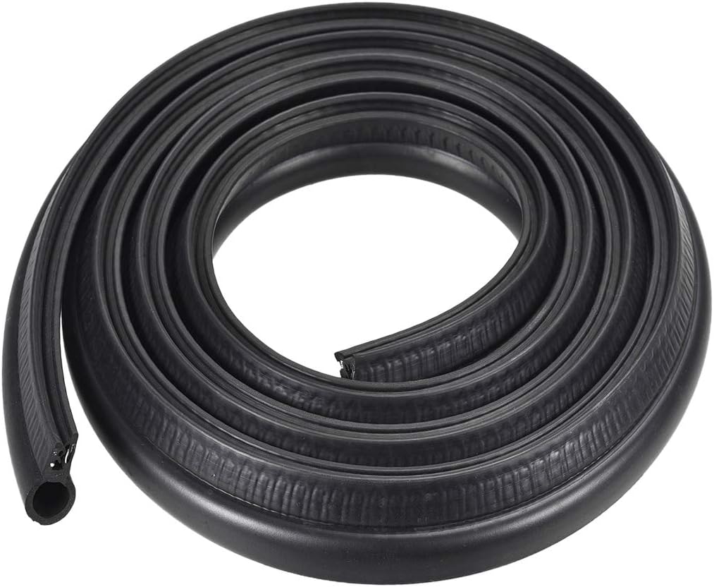 uxcell Trim Seal with Top Bulb, EPDM Rubber Seal Channel Edge Protector Sheet, Fits 1-3mm Edge 3Meters/9.84Ft Length, 1.02inch Height