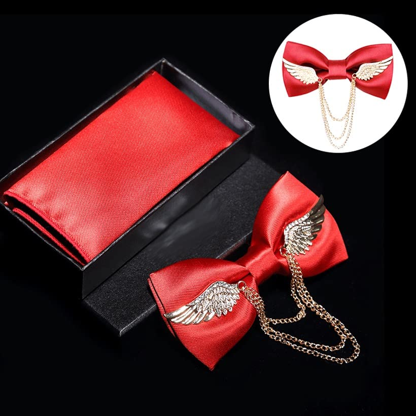 Set Corbata de Moño Ajustable y Pañuelo para Hombre miniatura 2