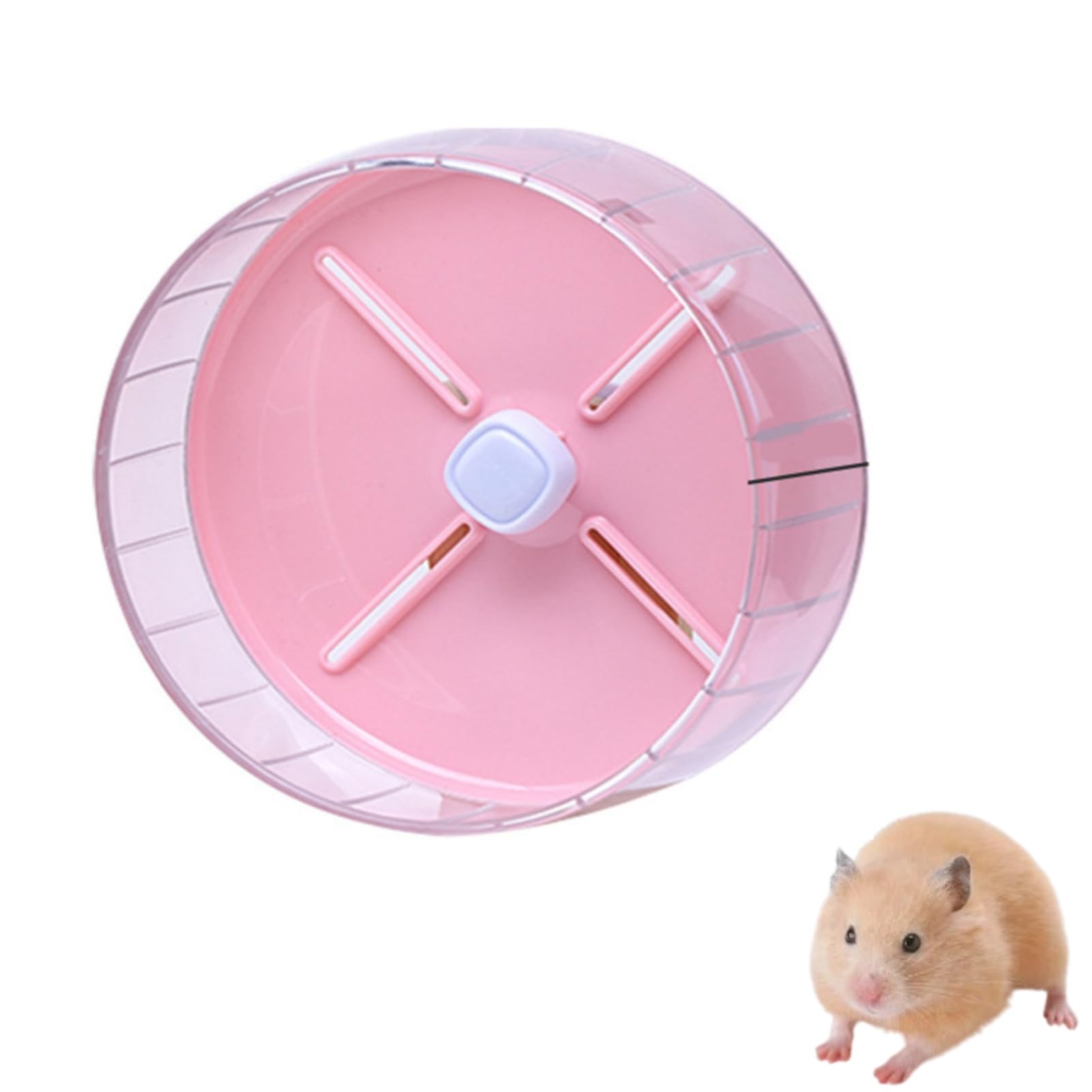 Hamster Wheel, Silent Hamster Exercise Wheels Quiet Spinner Running Wheels for Gerbil Dwarf Syrian Hamster Rat Mice(26cm-Pink)