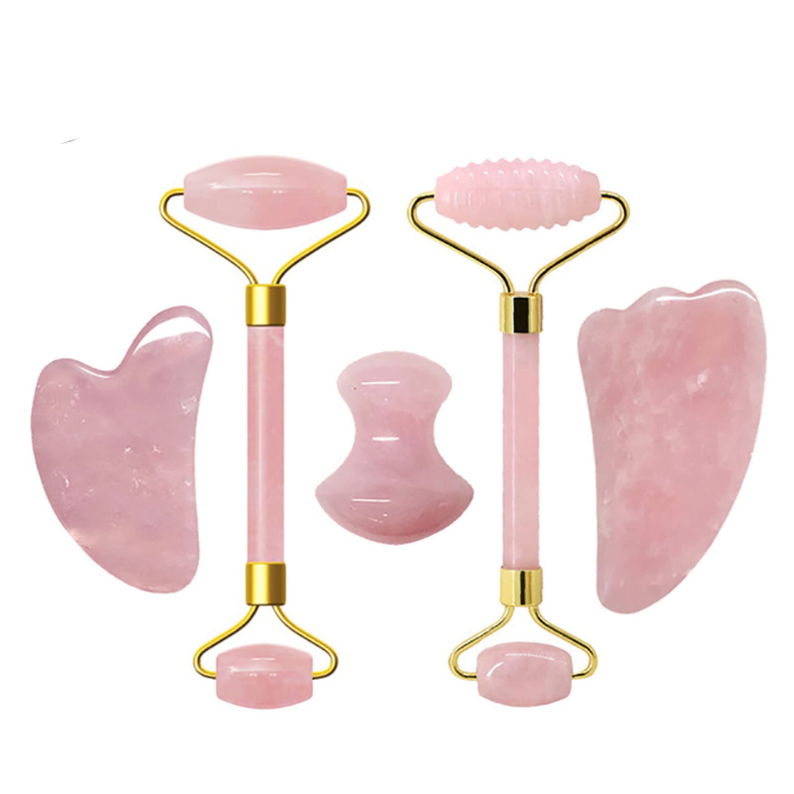 Raspador de Gouache Natural Rodillo de Jade Rodillo de Masaje de Cuarzo Rosa Raspador de Gouache Rodillo Facial de Jade de Cristal Rosa Rodillo Facial, Tipo C Inicio Colecciones