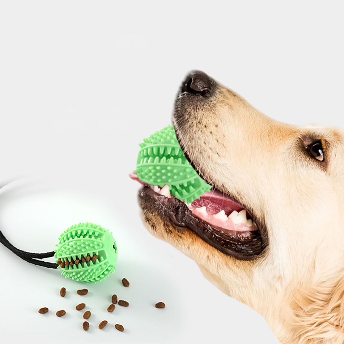 Jouet interactif à Ventouse for Chien avec Son et Fuite de Nourriture – Balle d'entraînement en Caoutchouc Durable for Le tir à la Corde(3)