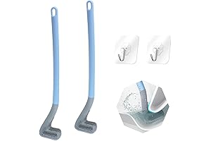 FuninCrea 2 Pcs Golf Head Toilet Brush,Silicone Non Sticky Hair Toliet Brush...