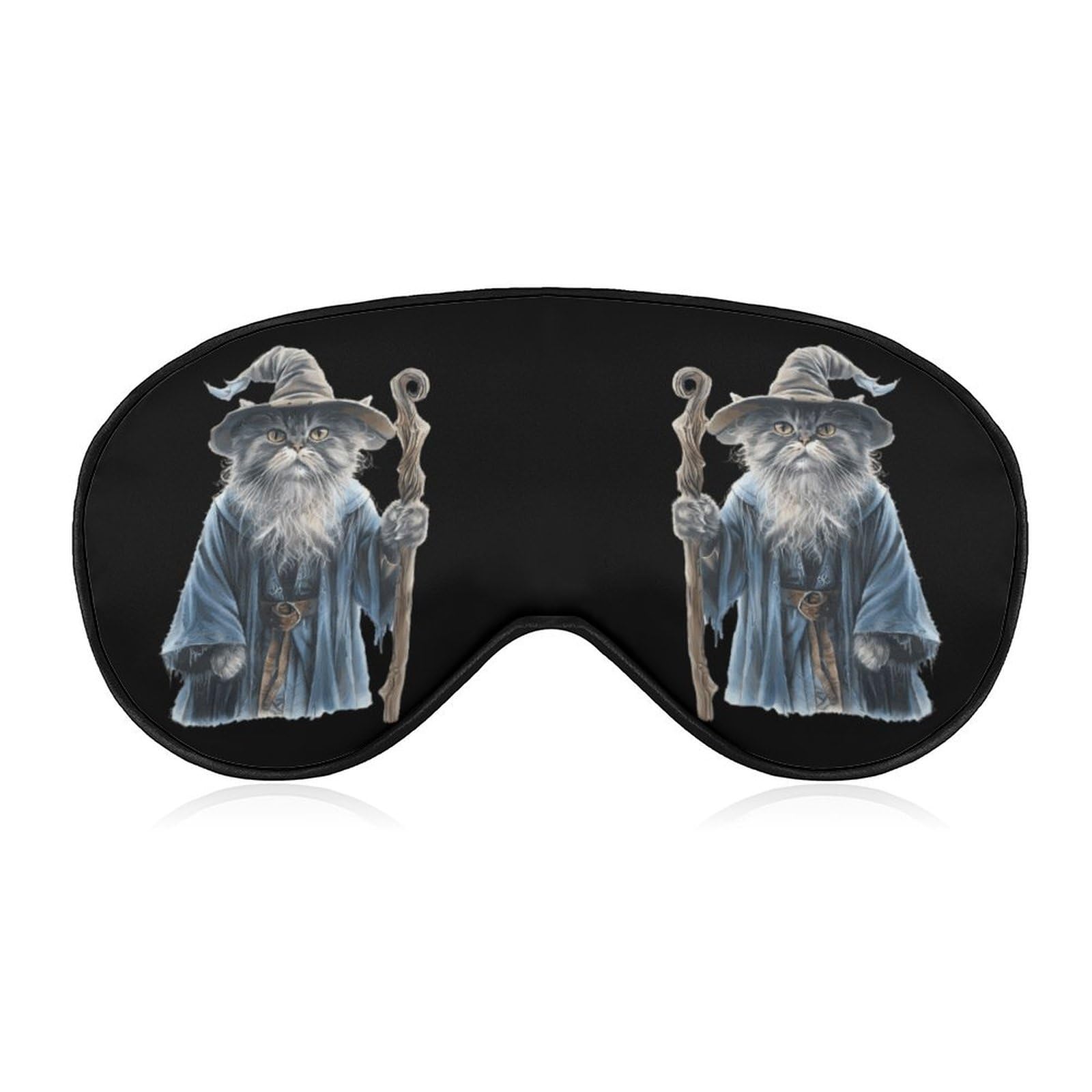 Cat Lovers Lord of The Cats Catdalf Soft Eye Mask with Adjustable Strap Light Blocking Night Sleeping Travel Nap for Men Women