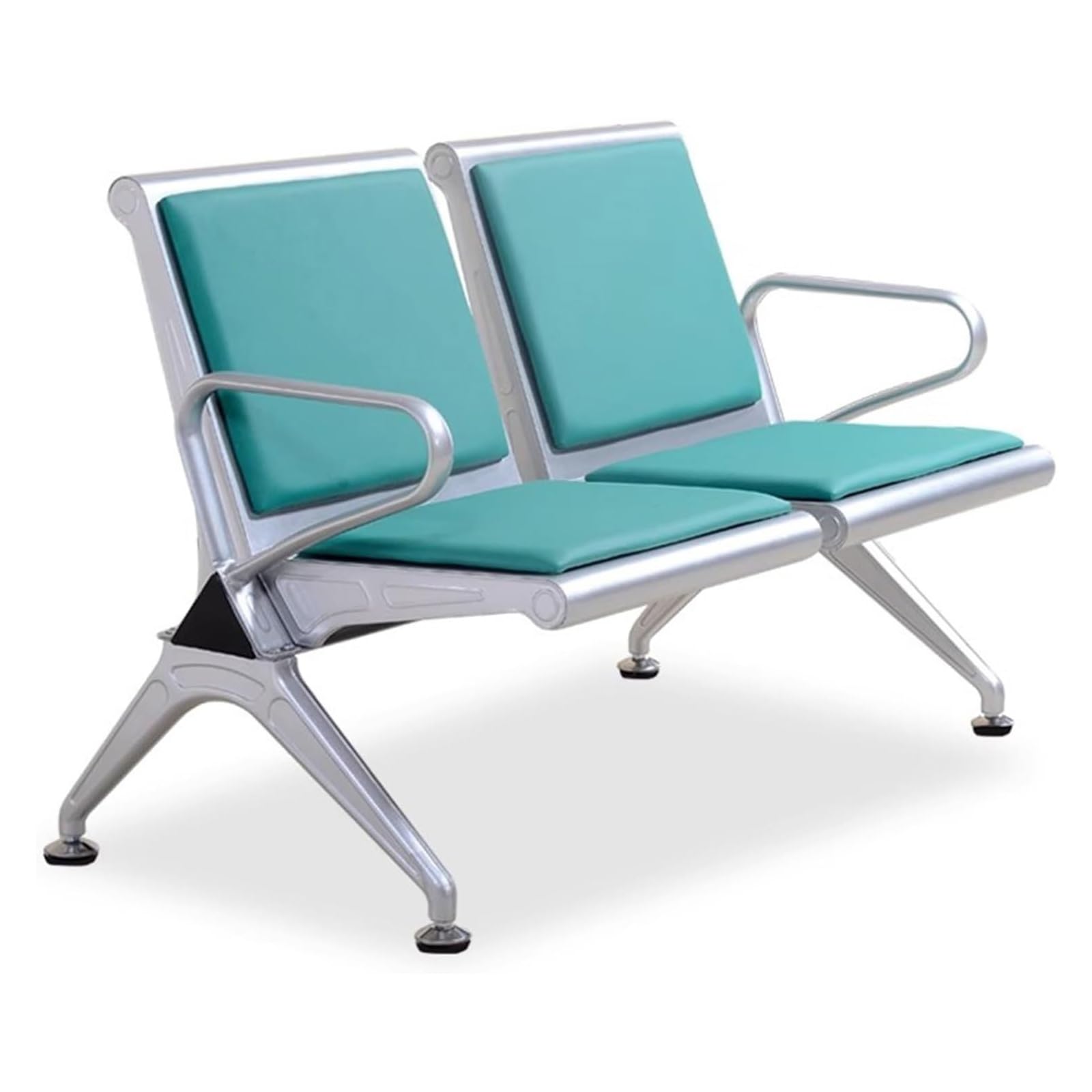 AYCDL 2-Seater Waiting Room Chairs in Polyurethane Reception Bench with Armrests Airport Seating Entry Hall Bench for Bank Or Use